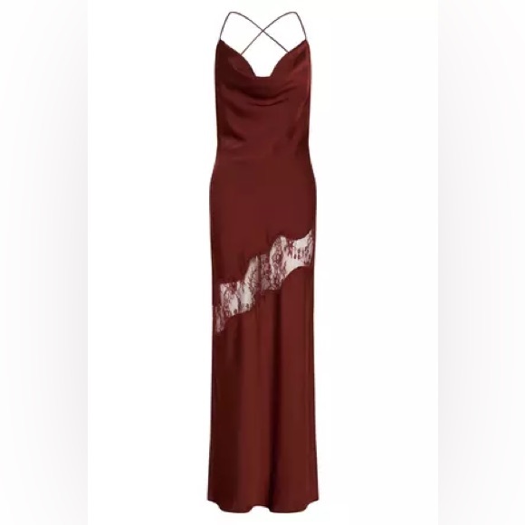 Meshki Chandra Slipdress in Cherry Chocolate - Picture 4 of 4